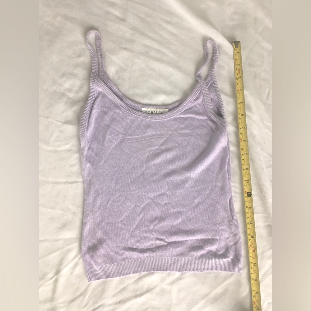 90’s jj basics lavender crop top